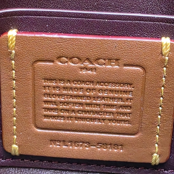 Coach 1941 58181 Tea Rose Clutch Black Leather Wristlet Bag - Picture 15 of 16